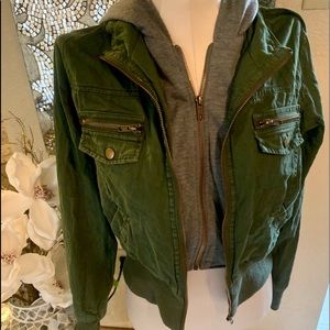 Trendy army hoodie jacket medium